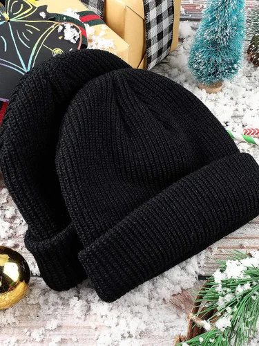 Vista 4 de SATINIOR 2 Pieces Winter Short Fisherman Beanie Hat Trawler Beanie Watch Hat Edge Skullcap for Men