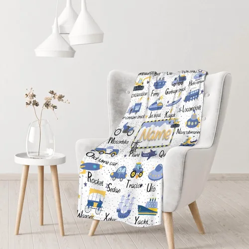 Vista 5 de Manta de bebé personalizada para niñas y niños, manta de bebé personalizada con nombre para niños pequeños, bebés, baby shower, recién nacidos