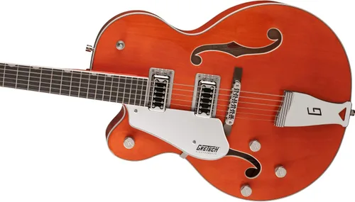 Vista 4 de Gretsch G5420LH Electromatic Classic Hollowbody Single-cut Guitarra eléctrica zurda - Mancha naranja