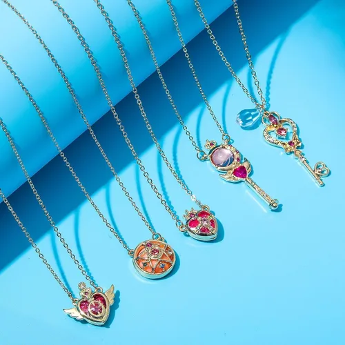 Vista 8 de POYAMUSE Collar con colgante de estrella guardiana de anime para mujer, joyería de cosplay