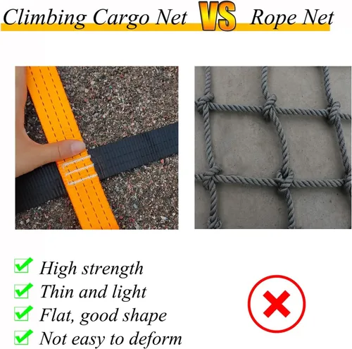Vista 5 de Red de carga para niños, red de escalada resistente para interiores, parque de juegos, gimnasio, al aire libre, red de obstáculos ninja, red
