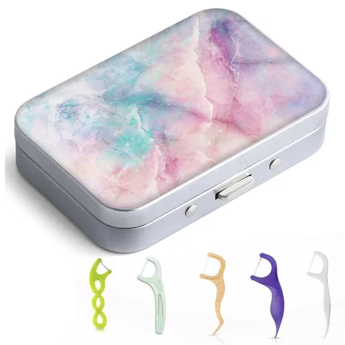 Vista 27 de Caja portátil de hilo dental Gerkia, fácil de almacenar palillos de hilo dental de varios tamaños, dispensador portátil de hilo dental es perfecto