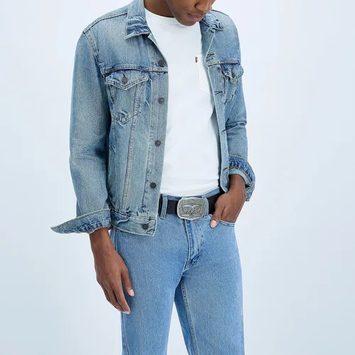 Vista 22 de Levi's Men’s Leather Jean Belt with Removable Plaque Buckle - Big Buckle, Cowboy belt