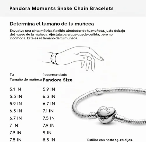 Vista 7 de Pandora Jewelry – Pulsera con colgante de corazón y cadena de serpiente para mujer en rosa Pandora y plata fina sin piedra, plata de ley, 0