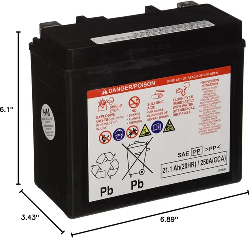 Vista 7 de Yuasa YUAM720GZ GYZ20L Batería