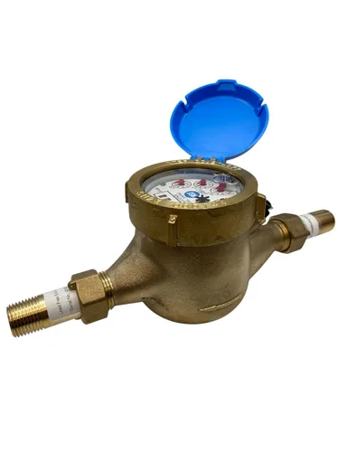 Vista 23 de DAE Medidor de agua caliente sin plomo MJ-75R NTEP, acoplamientos NPT de 3/4", salida de pulso, galón