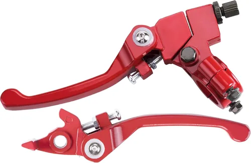 Vista 8 de Palanca de freno de embrague de aluminio plegable negra para manillar de 0.866 in 7/8 pulgadas 110cc 125cc 140cc TTR 125cc SSR Xmotos Apollo 125 Pit