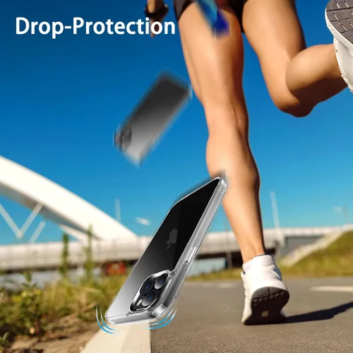 Vista 5 de JJGoo Compatible con iPhone 11 Pro Funda transparente, transparente a prueba de golpes para iPhone 11 Pro, delgada, antiarañazos, carcasa protectora