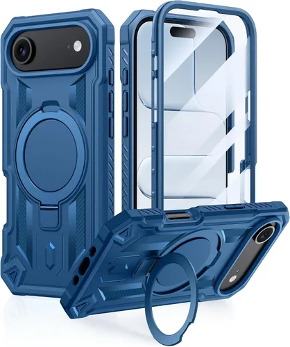 Vista 32 de FNTCASE Funda para iPhone Air Phone Case: Compatible con MagSafe Protector de pantalla integrado Soporte con grado militar a prueba de caídas