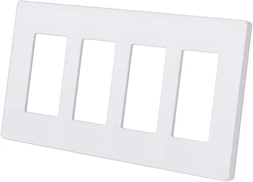 Vista 20 de CML Placa de Pared Decorativa Negra de 4 Posiciones Sin Tornillos, Paquete de 4 Placas de Interruptor de Luz y Cubierta Frontal para Receptáculo