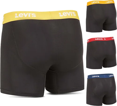 Vista 2 de Levi's Calzoncillos tipo bóxer de microfibra para hombre, ultra suaves, paquete de 4