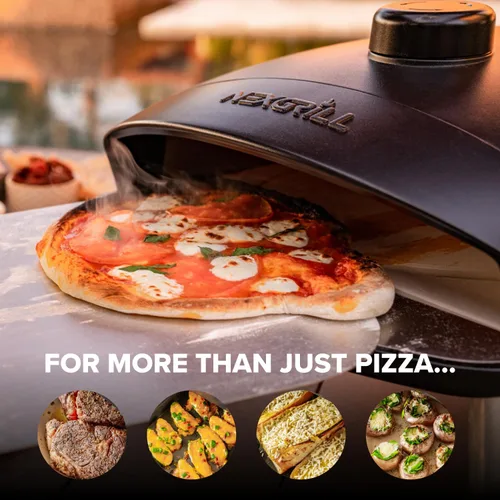 Vista 3 de Nexgrill Ora Horno de pizza de propano de mesa de 12 pulgadas, marco de aluminio fundido, 14,000BTU, olla portátil de pizza a gas con patas