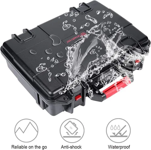 Vista 5 de Smatree Funda de transporte de 17.6L compatible con DJI Mavic 2 Pro/Mavic 2 Zoom con espuma precortada para DJI Smart Controller y control remoto