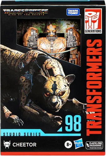 Vista 4 de Transformers Studio Series Voyager 98 Rise of The Beasts Cheetor - Figura de acción (6.5 in)