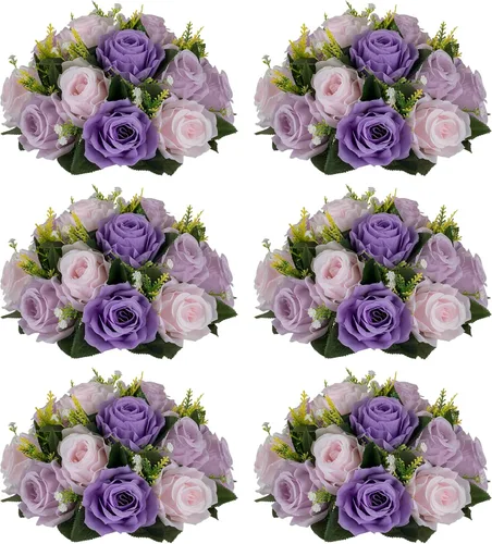 Vista 38 de NUPTIO Rosas Artificiales Negras Flores: Ramo de Flores Falsas Decoraciones de Halloween - 15 Cabezas Centros de Mesa de Rosas Artificiales con Base