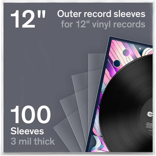 Vista 10 de Boundless Audio Fundas para discos de vinilo - 50 fundas exteriores premium para discos de vinilo - 32,39 cm x 32,39 cm, resistentes, de 3 mil