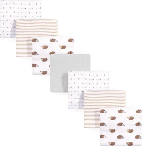 Vista 79 de Hudson Baby Unisex Baby Cotton Flannel Receiving Blankets Bundle, Neutral Woodland Pals, One Size (Pack of 2)