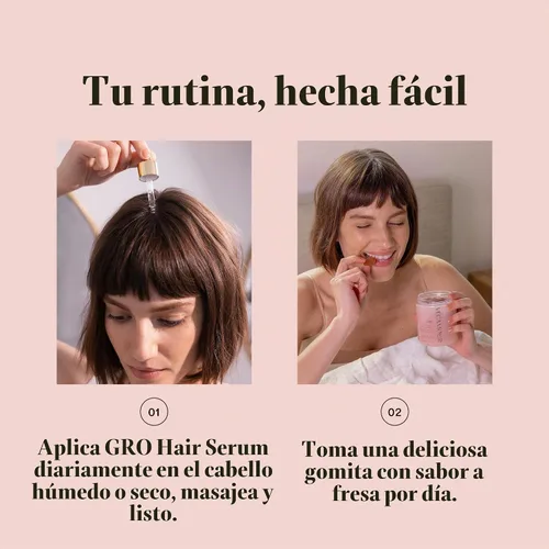 Vista 7 de VEGAMOUR GRO Gomitas de biotina, sabor a fresa con 5000 mcg de biotina, apoya el cabello saludable Gomitas veganas con vitaminas A, B, C, E, B-12