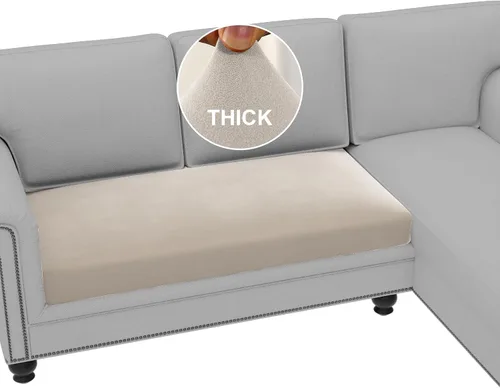 Vista 56 de H.VERSAILTEX Fundas de cojín de vellón para sofá, fundas elásticas para sillas de sala de estar, fundas de sofá modular, tela cómoda y duradera