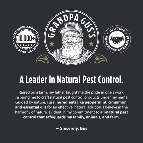Vista 9 de Grandpa Gus's - Aerosol natural para matar insectos y ácaros, 16 onzas líquidas