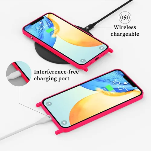 Vista 310 de Funda compatible con iPhone 8 Plus, iPhone 7 Plus/6 Plus/6S Plus con cordón, funda cruzada para iPhone con correa ajustable de silicona para iPhone