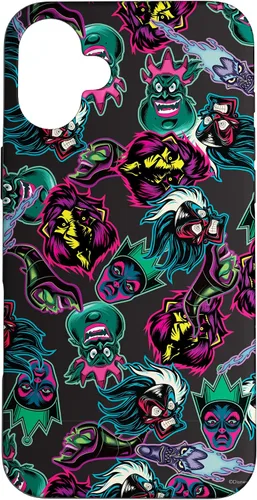 Vista 22 de Funda con estampado de neón malvado de villanos de Disney para iPhone 16