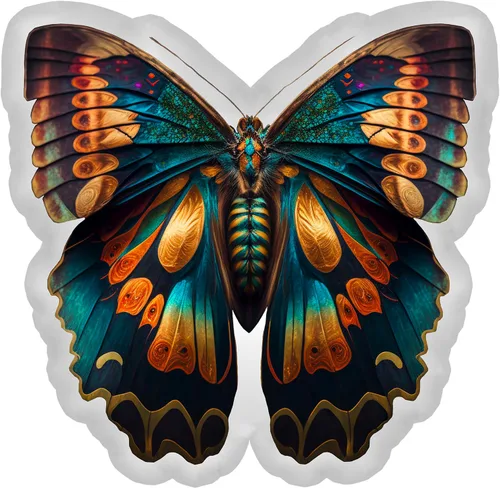 Vista 8 de Almohada de mariposa suave con forma de decoración para dormitorio, sala de estar, habitación de niños, sofá, oficina, coche, 12 pulgadas Mariposa 01