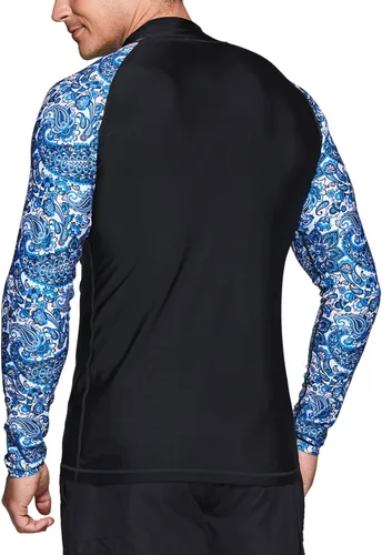Vista 2 de TSLA - Camisas de natación de secado rápido con cremallera para hombre