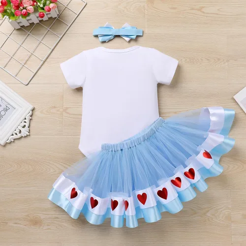 Vista 47 de ODASDO Conjunto de 3 piezas con temática de animla para bebé niña