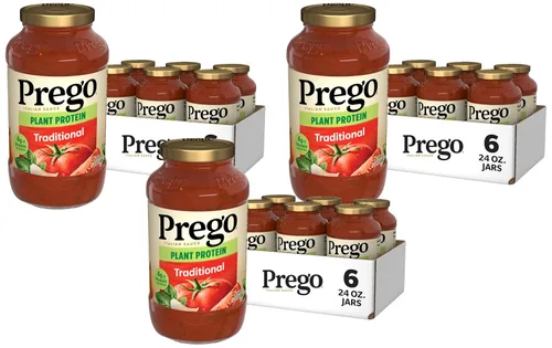 Vista 30 de Prego Tomate grueso con salsa de pasta de ajo y cebolla, tarro de 24 onzas