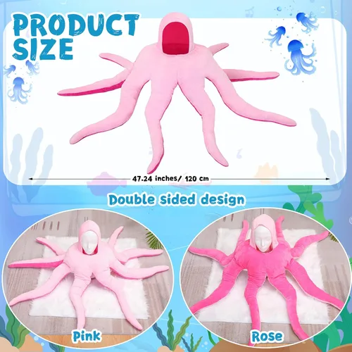 Vista 2 de Jenaai Disfraz de pulpo para bebé, disfraz de pulpo gigante, pulpo de peluche, lindo pulpo, disfraz de Halloween para bebés, niños y niñas