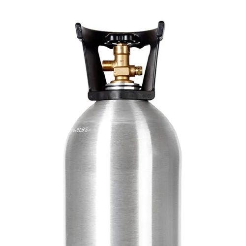 Vista 2 de Nuevo tanque de cilindro de CO2 de aluminio de 20 libras con mango y nueva válvula CGA320