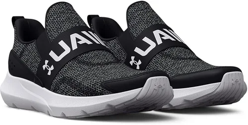 Vista 5 de Under Armour Tenis unisex para correr preescolar Surge 3 sin cordones para niños