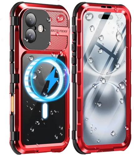 Vista 23 de WIFORT Funda impermeable para iPhone 13 Pro, cuerpo completo de metal 360 [IP68 a prueba de agua] [protector de pantalla integrado]