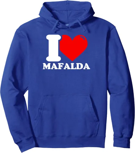 Vista 3 de Sudadera con capucha I Love Mafalda, Negro