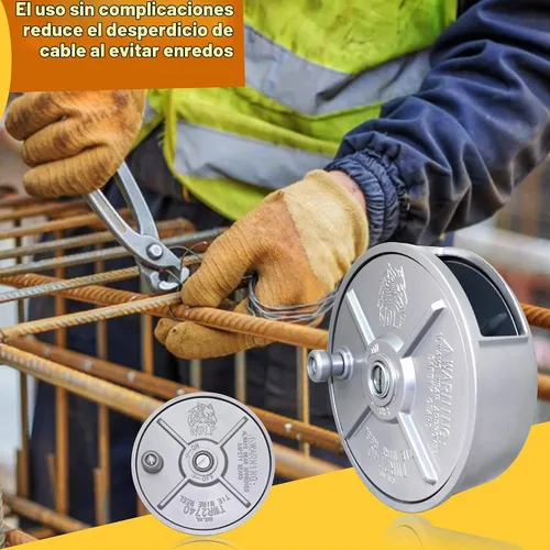 Vista 3 de WOLF - Soporte de carrete de alambre de aluminio de 6.25 pulgadas, ligero, ambidiestro Trabillas para cinturón integradas con perilla segura.