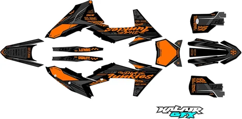 Vista 5 de Kit de gráficos para KTM Motocross 4-Stroke 250 SX-F, 350 SX-F y 450 SX-F (2023) Rugged Series Cyan 16 Mil - Adhesivo para motocicleta Dirt Pit