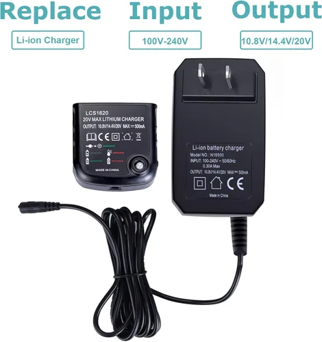 Vista 9 de Cargador de batería de iones de litio de 20 voltios LCS1620 para Black & Decker para cable Porter para STANLEYBattery 12V 14.4V 18V 20 voltios