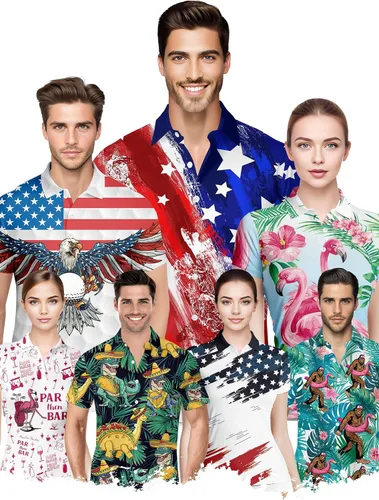 Vista 7 de HIVICHI Divertidas camisas de golf para hombre, diseño de estampado loco, colorido, salvaje, novedoso, que absorbe la humedad, polo para hombre