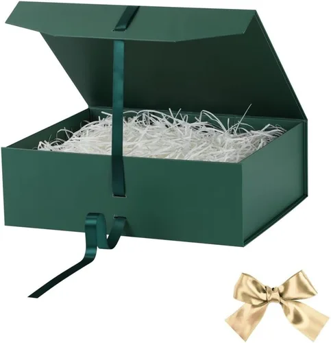 Vista 17 de GoooodGift Caja de regalo grande azul, 1 paquete de 13.5 x 11 x 5.3 pulgadas, caja de regalo de lujo para regalos con tapa de cierre magnético