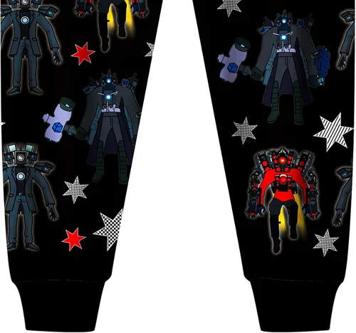 Vista 8 de Skib-di - Conjunto de pantalón para niños, Titan Speakerman TV, hombre, jugador, manga larga, camarógrafo, ropa de 2 piezas, talla 5-12 años