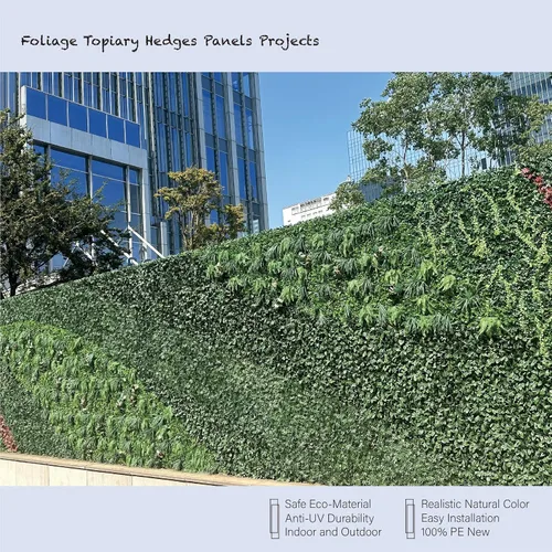 Vista 6 de KuGuo Paneles de césped sintético para setos de plantas para interiores y exteriores, seto de follaje, paneles de pared de césped sintético de 40 x