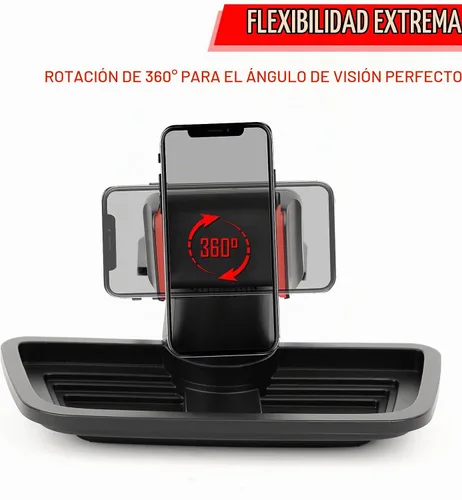 Vista 3 de JeCar Soporte de teléfono JK para salpicadero, accesorios interiores para Jeep Wrangler JK JKU 2011-2018, negro