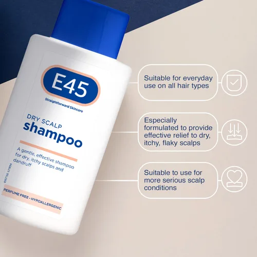 Vista 5 de E45 Champú dermatológico para cuero cabelludo seco de 6.8 fl oz
