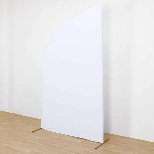 Vista 98 de Efavormart - Juego de 4 fundas de elastano beige para arco de media luna, fundas de telón de fondo Chiara de 2.5 pies a 7 pies para escenarios