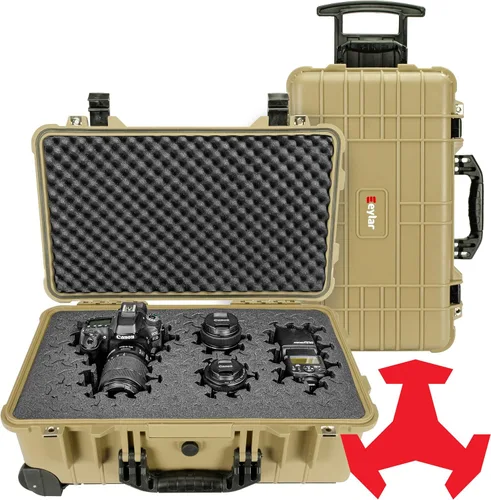 Vista 12 de Eylar Estuche rígido de 22 pulgadas con rodillo de mano con espuma Ragar XP Crosslink reconfigurable y reutilizable, impermeable, a prueba de golpes