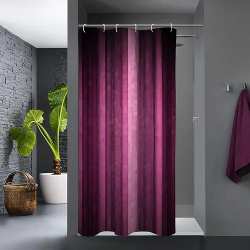 Vista 24 de Gibelle Cortina de ducha pequeña de 36 x 72 pulgadas, juego estrecho medio negro y gris, tela moderna abstracta para baño, textura de vidrio fresco