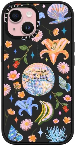 Vista 17 de CASETiFY Funda para iPhone 15 - Impacto Ajuste delgado, protección contra caídas de grado militar de 8.2 pies, 4 unidades, negro Kingsnake Negro