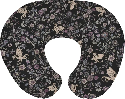Vista 16 de Fundas de almohada de lactancia de dragón y caballeros de cuento de hadas para niños y niñas, dragones de fantasía, castillo de princesa, funda