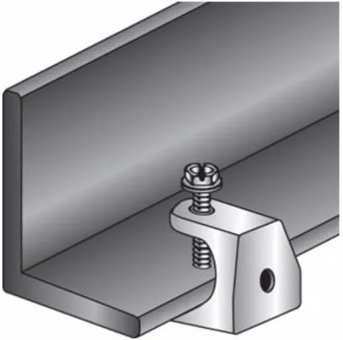 Vista 4 de Best Electrical 1/4'' Abrazadera de viga de hierro maleable 1/4"-20 Tamaño de rosca hasta 7/8" Apertura máxima de mandíbula (5) Gris